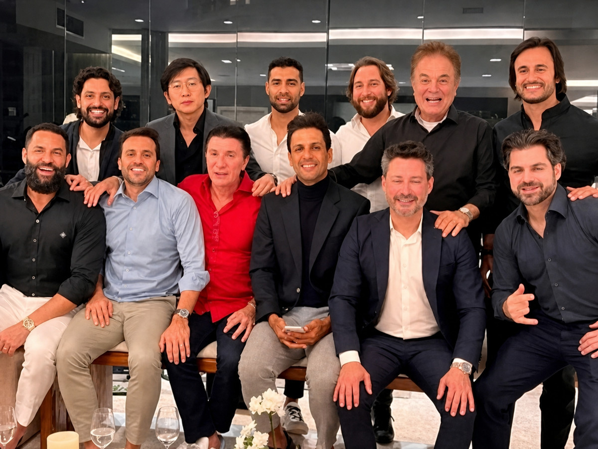 Encontro de empresários à mesa