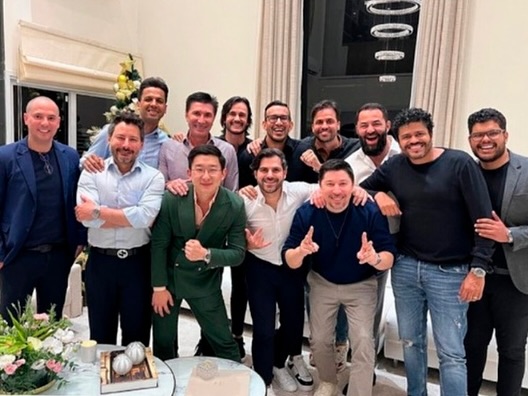 Celebração entre empresários